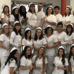 Nursing Garaduates from Fall 2017 in white uniforms