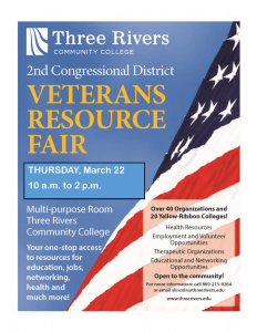 Veterans Resource Fair, March 22, 10 am to 2 pm