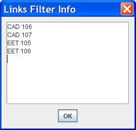 links filter box