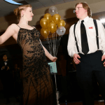 Two students dancing at a formal ball