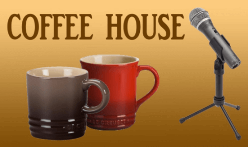 Promo image for Coffee House Open Mic event