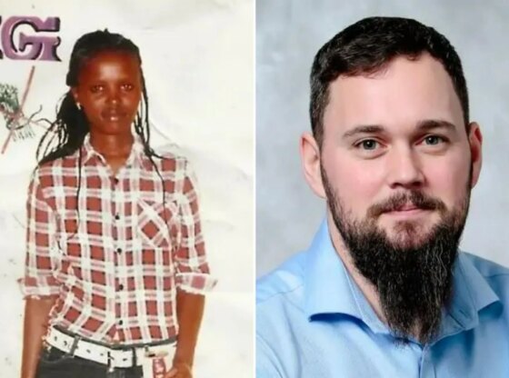 An image collage containing 2 images, Image 1 shows A young woman in a plaid shirt and jeans, Image 2 shows NINTCHDBPICT001025503374