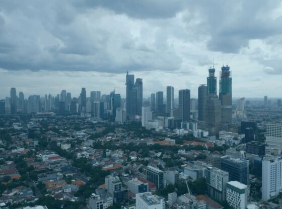 An image collage containing 1 images, Image 1 shows General view of Jakarta's city skyline