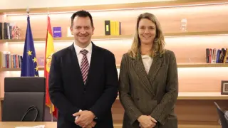 Jaime Sánchez, Director of Innovation at KSP Technologies, and Ángela de Miguel, President of Cepyme.