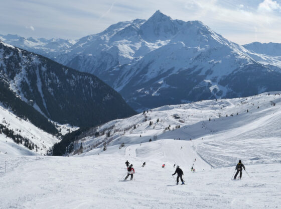Alpine ski slope in France.