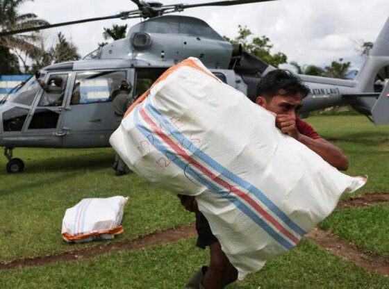 Supply distribution in Agam, West Sumatra.