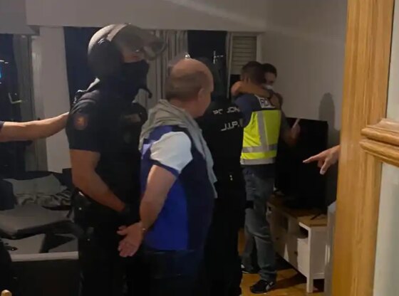 'Pollo' Carvajal after being arrested by the National Police in 2021.