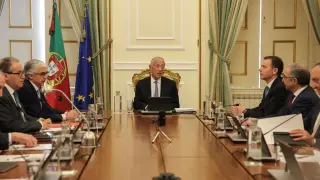 The Portuguese president, Marcelo Rebelo de Sousa, this Thursday at the Council of State.