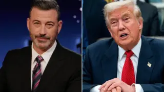 Jimmy Kimmel and Donald Trump, in a photomontage by BLUPER.