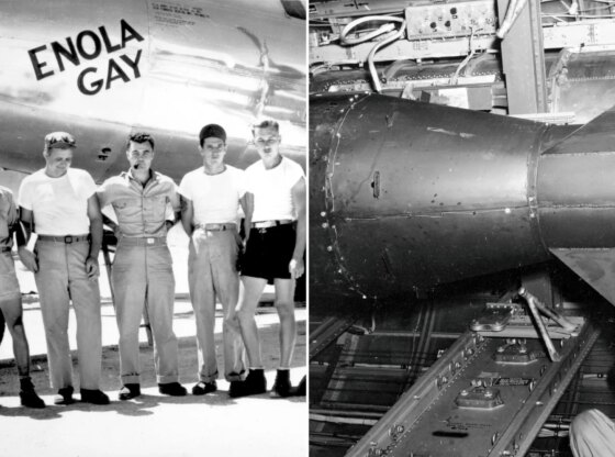 An image collage containing 2 images, Image 1 shows An atomic bomb is up for auction, Image 2 shows An atomic bomb is up for auction