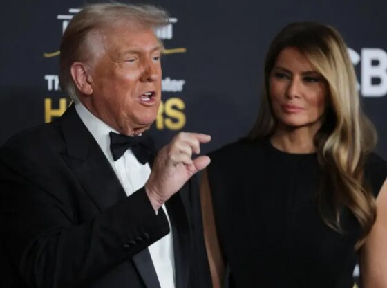 Donald Trump and his wife Melania on the red carpet at the Kennedy Center Honors.