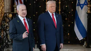 Netanyahu visits Trump at his Mar-a-Lago resort.