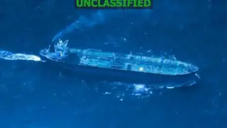 Video capture taken from the official @Southcom account of the X social network showing the Sagitta ship sailing in the Caribbean.