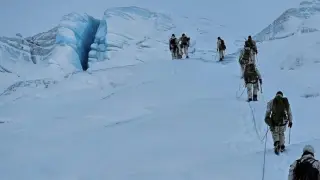 Danish special forces troops carrying out maneuvers in Greenland.
