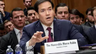 United States Secretary of State Marco Rubio testifies before a Senate Foreign Relations Committee hearing on the Trump Administration's policy in Venezuela following the capture of Nicolás Maduro.