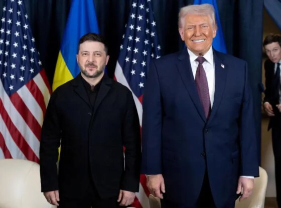 Volodymyr Zelensky and Donald Trump this Thursday in Davos.
