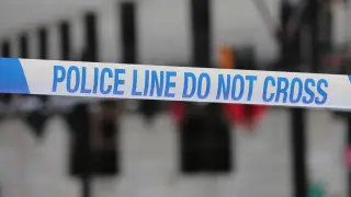 File image of a British Police tape.