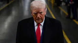 Donald Trump during a visit to a Ford production center in Dearborn, Michigan.